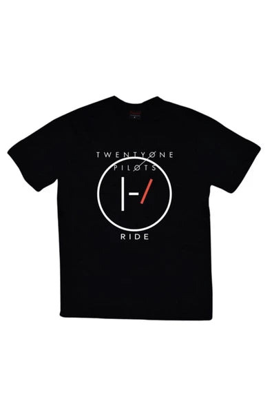 fame-stoned Twenty One Pilots Baskılı Unisex %100 Pamuk Siyah T-shirt