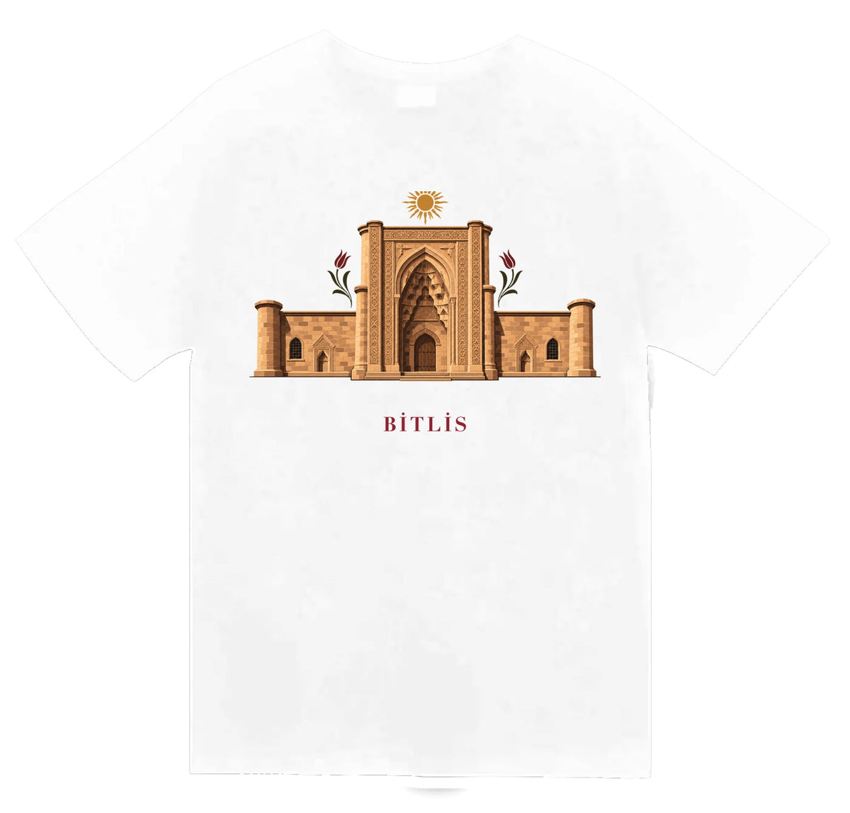 Bitlis İhlasiye Medresesi baskılı beyaz t-shirt