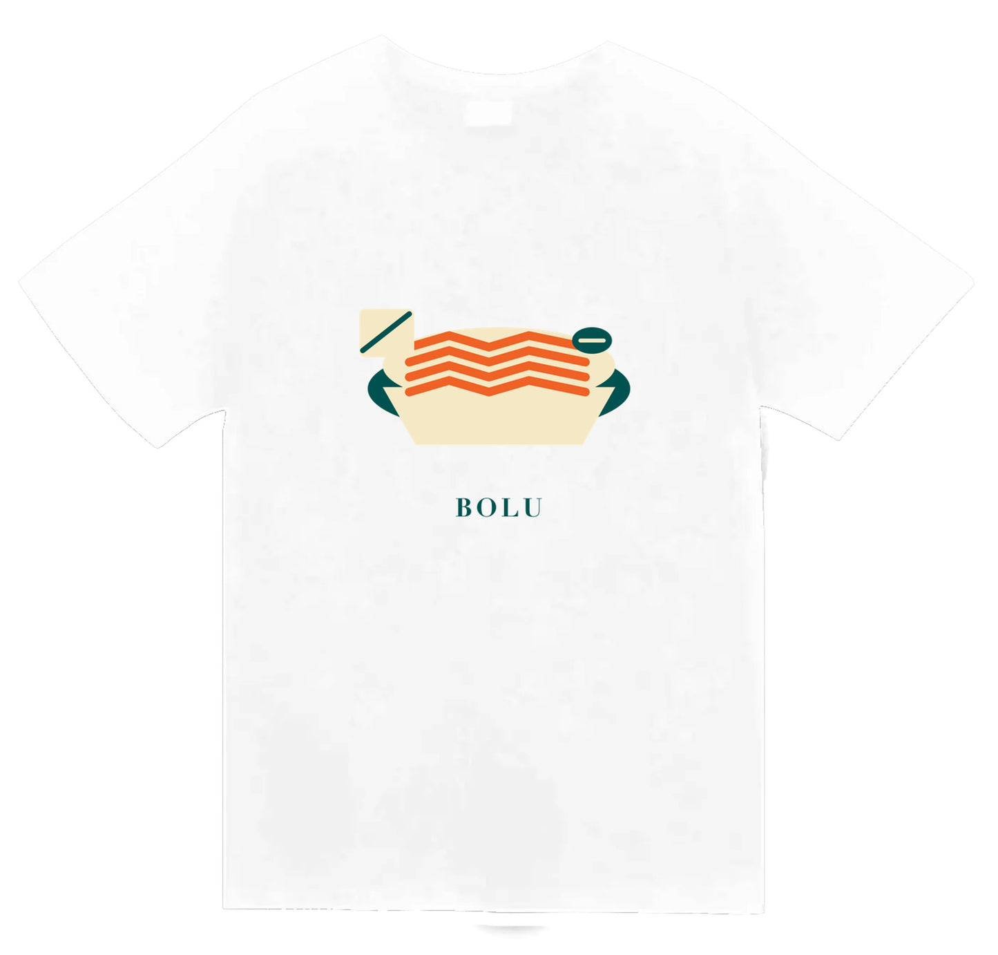 Bolu Keşli Cevizli Erişte baskılı beyaz t-shirt