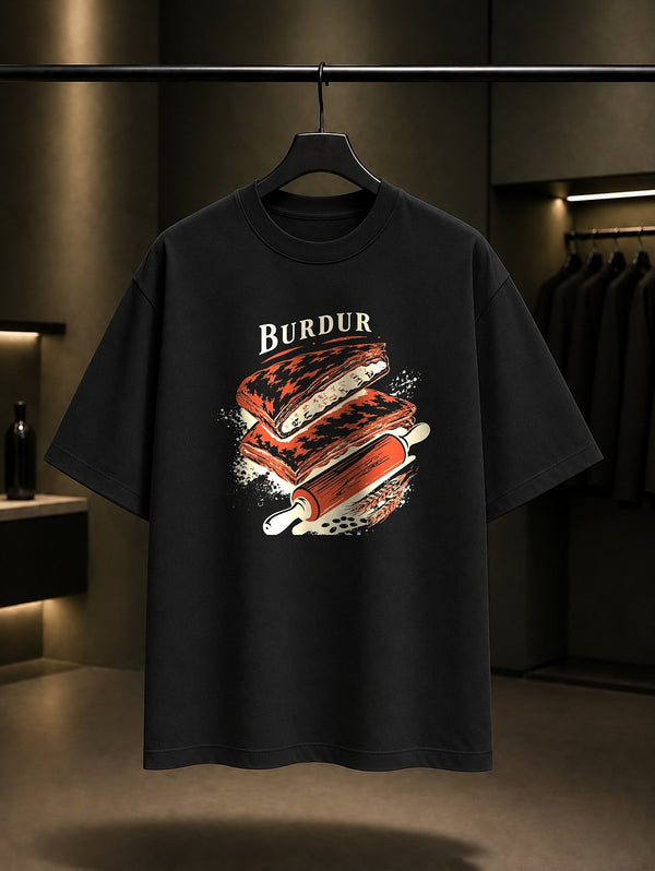 Burdur Taş Oda baskılı siyah t-shirt