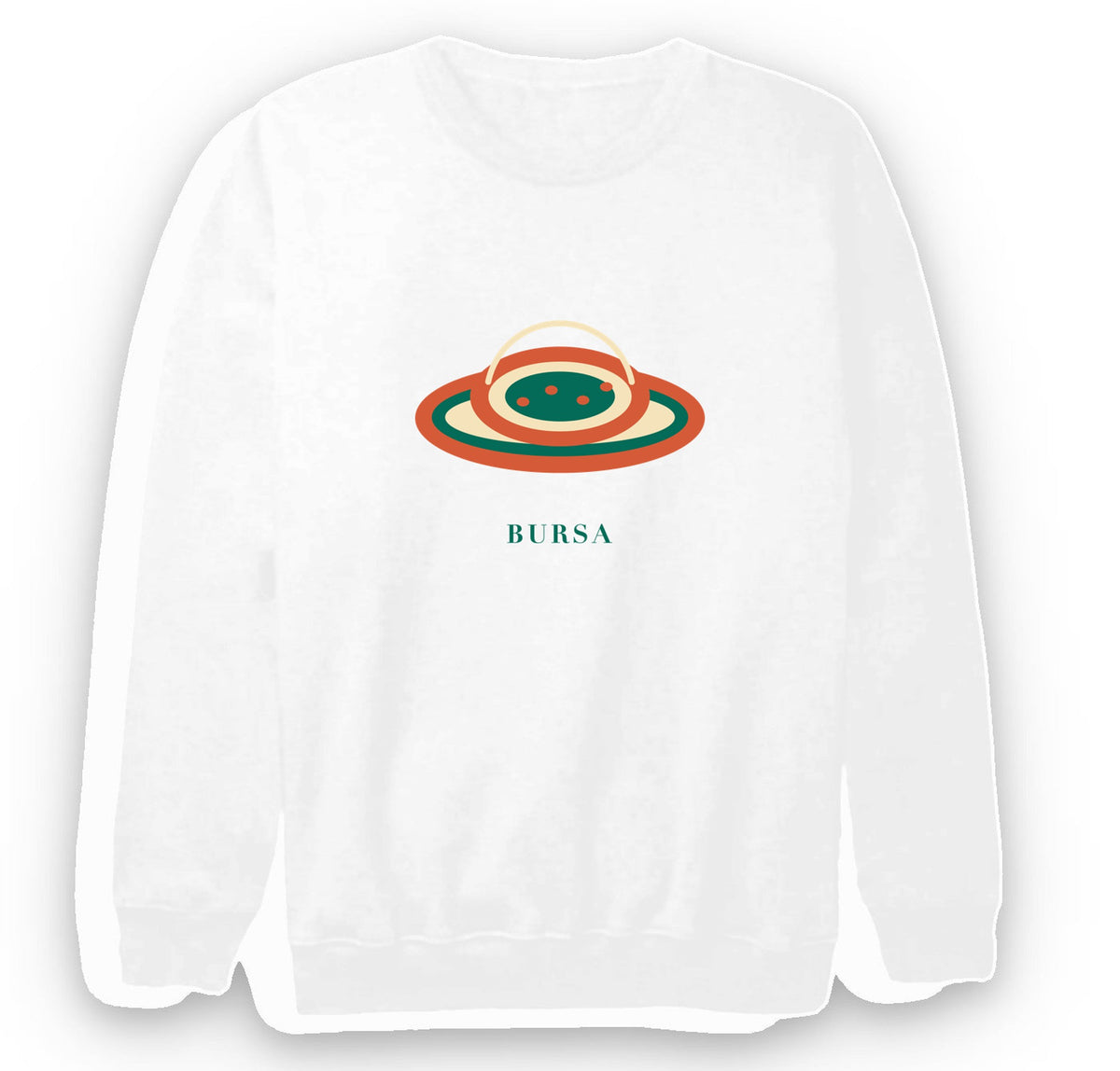 Bursa Cantık baskılı beyaz sweatshirt