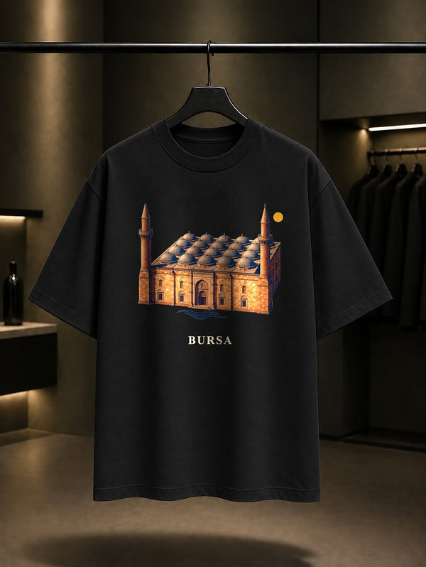 Bursa Cantık baskılı siyah t-shirt