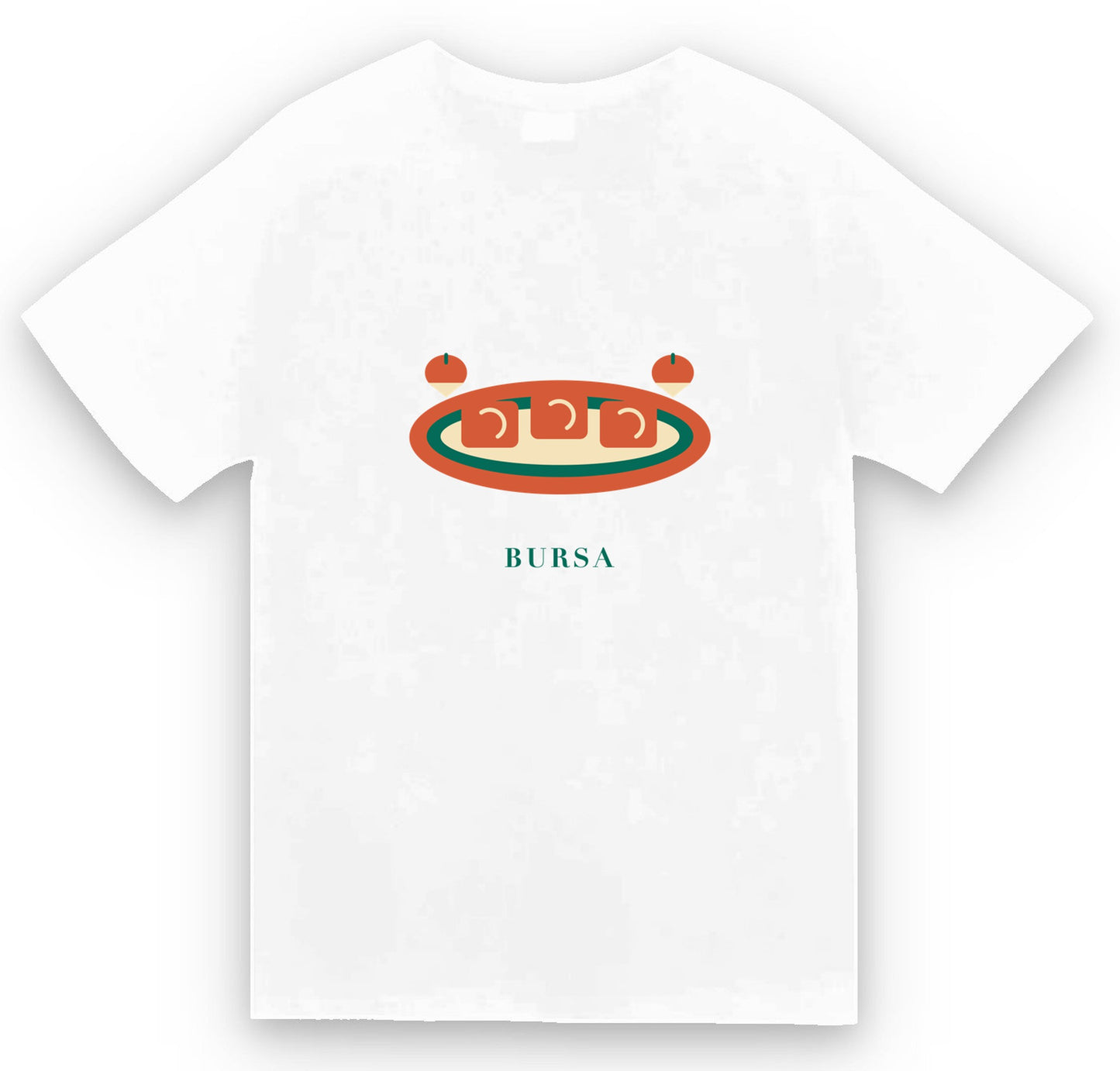 Bursa Kestane Şekeri baskılı beyaz t-shirt