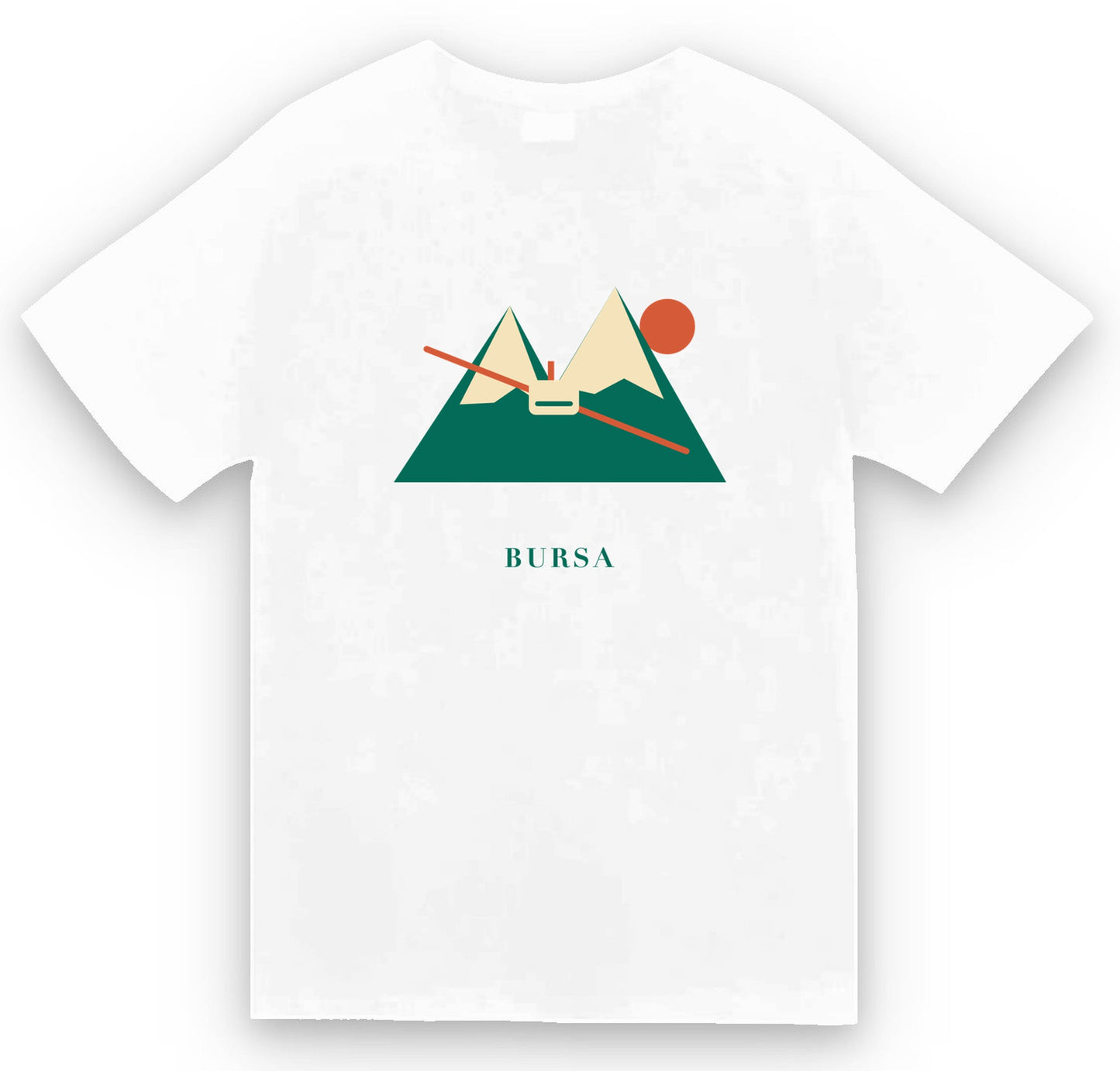Bursa Uludağ baskılı beyaz t-shirt
