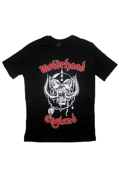 fame-stoned Motörhead Baskılı Unisex %100 Pamuk Siyah T-shirt