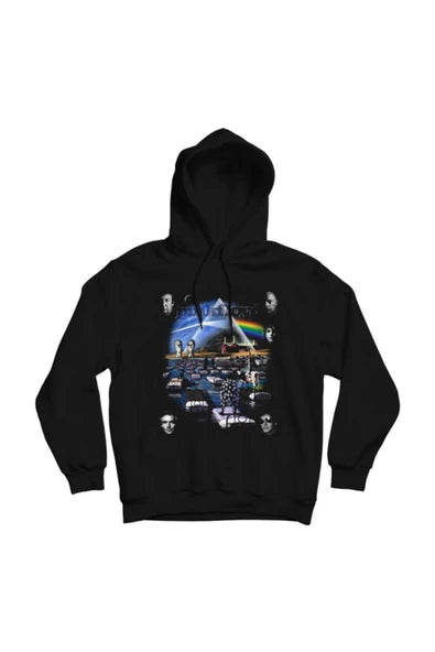 Pink Floyd The Dark Side of baskılı siyah kapüşonlu sweatshirt