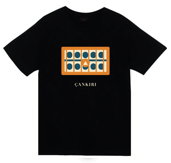 Çankırı Buğday Pazarı Medresesi baskılı siyah t-shirt