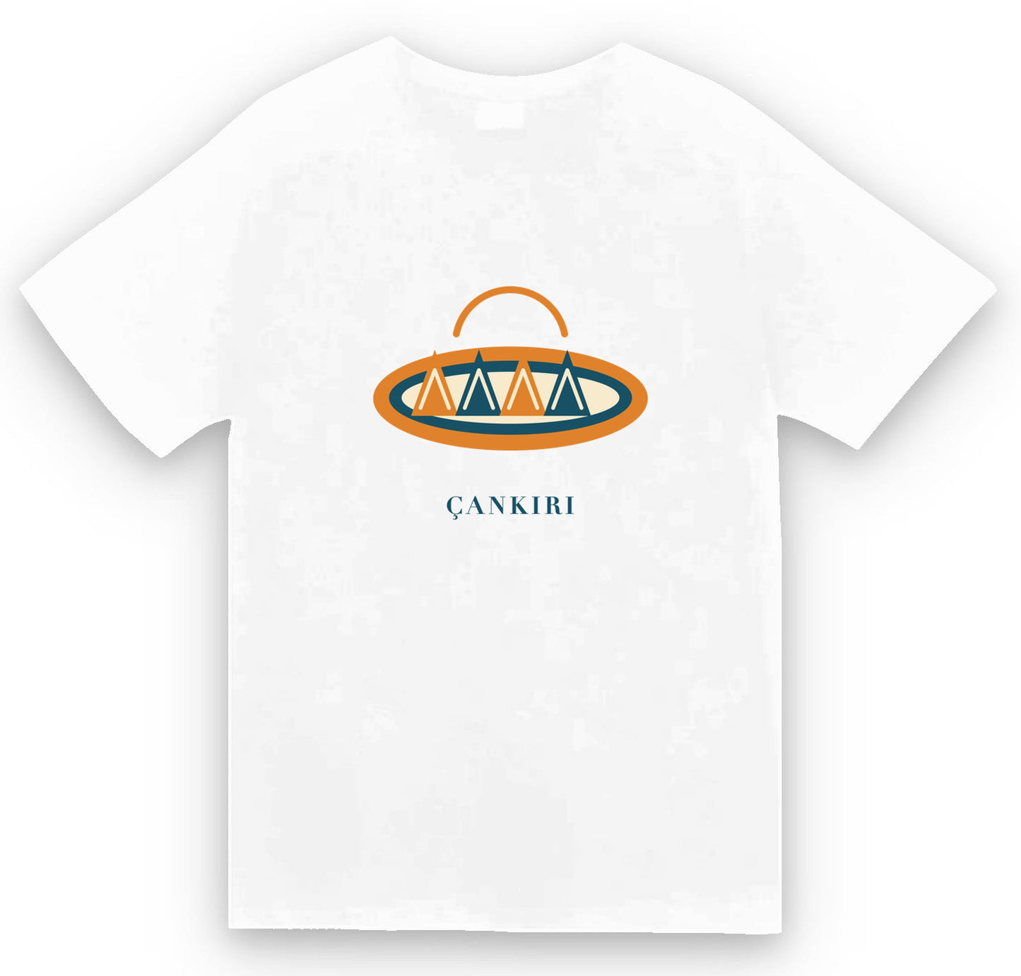 Çankırı İnce Ekmek Muskası baskılı beyaz t-shirt