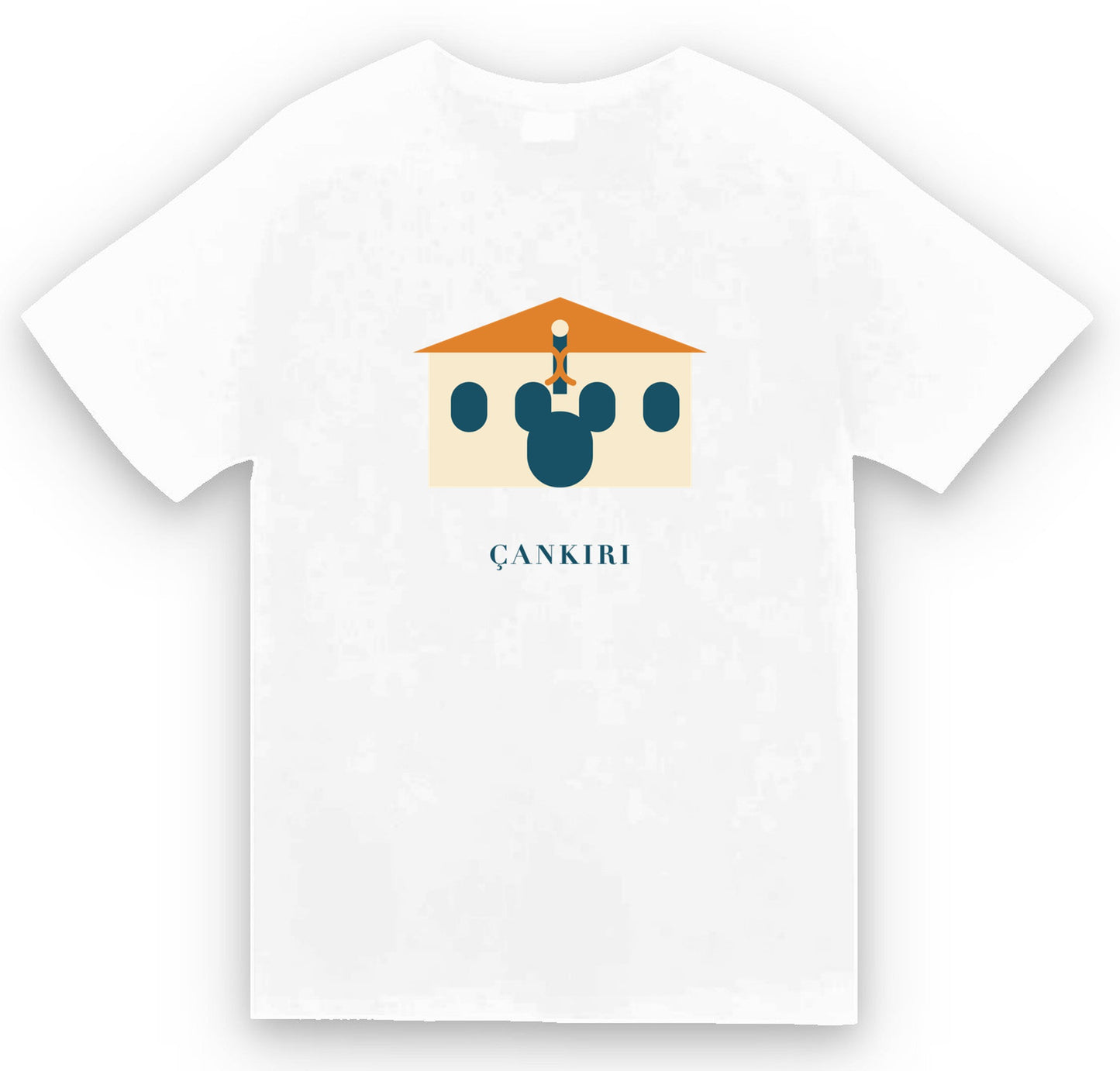 Çankırı Taş Mescit baskılı beyaz t-shirt