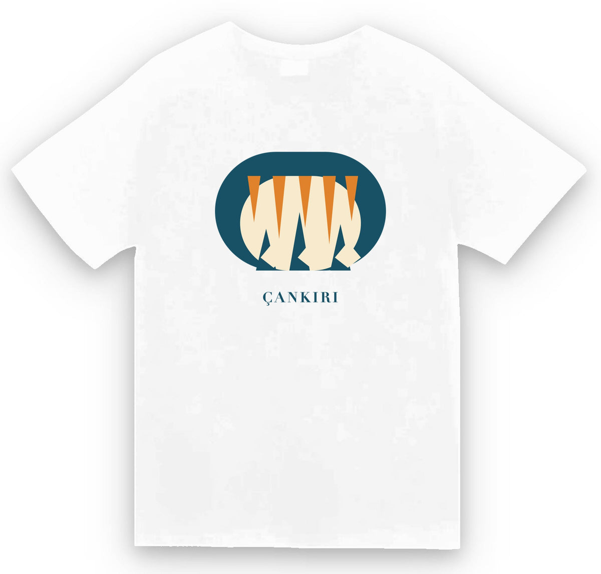 Çankırı Yeraltı Tuz Şehri baskılı beyaz t-shirt