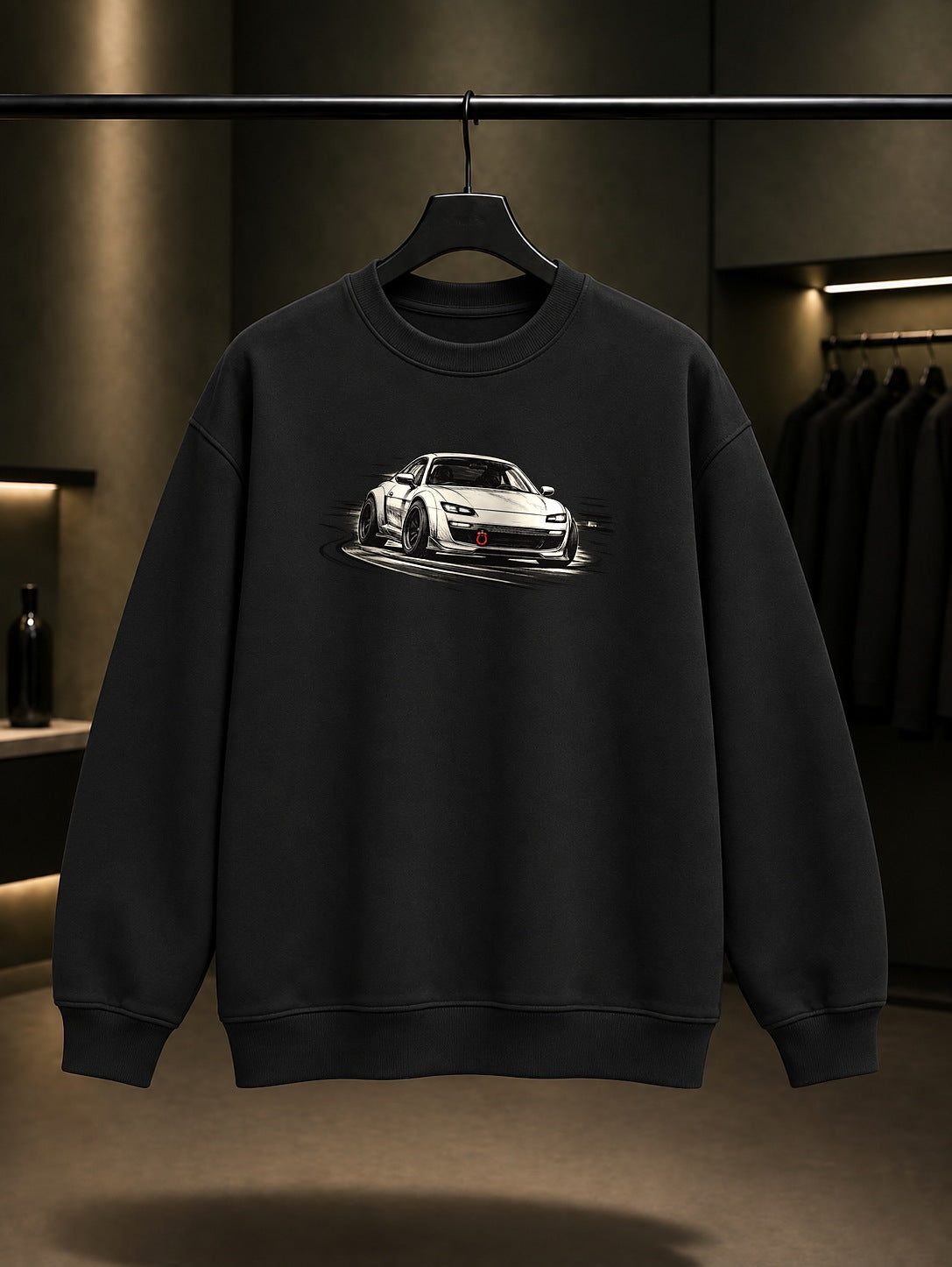 Apeks Viraj Baskılı Unisex %100 Pamuk Sweatshirt · Otomobil