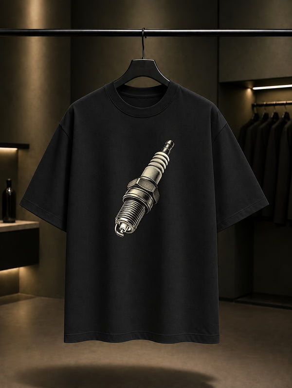 Mini Buji Baskılı Unisex %100 Pamuk Tişört · Otomobil