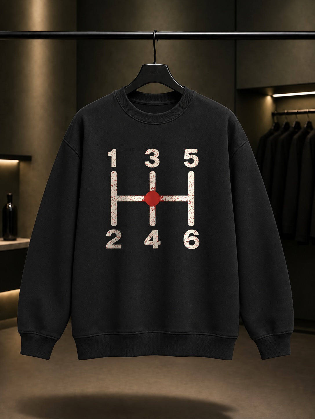 Vites Şeması Baskılı Unisex %100 Pamuk Sweatshirt · Otomobil