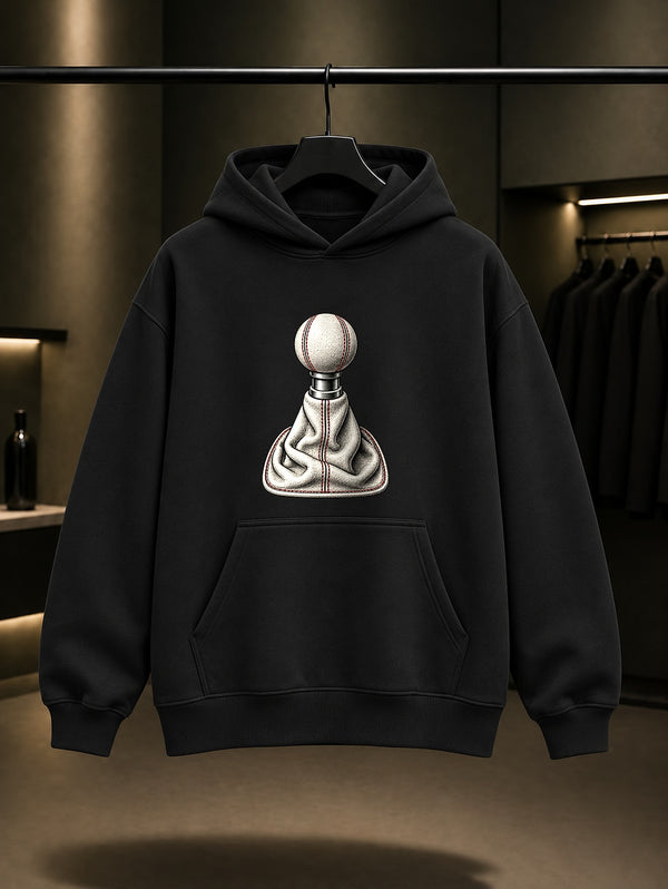 Deri Vites Topuzu Baskılı Unisex %100 Pamuk Kapüşonlu Sweatshirt · Otomobil