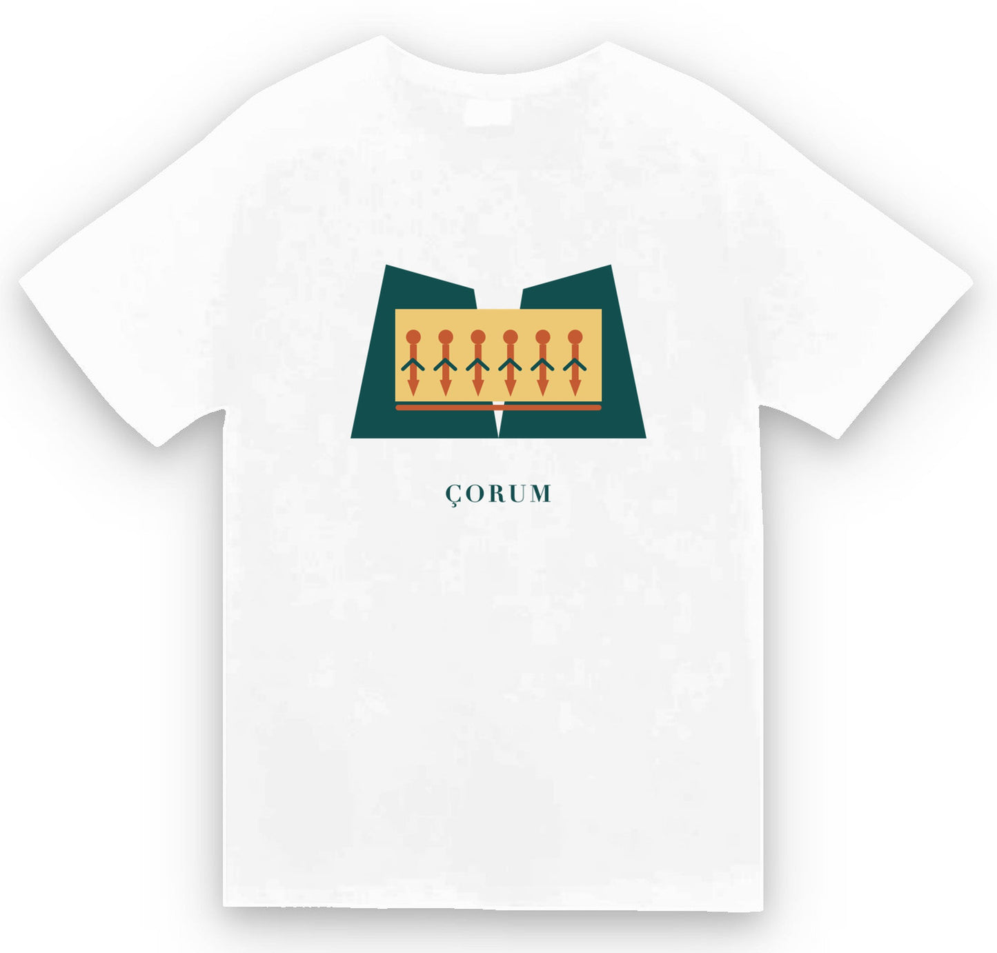 Çorum Yazılıkaya baskılı beyaz t-shirt