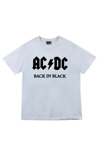 fame-stoned Ac-dc Baskılı T-shirt