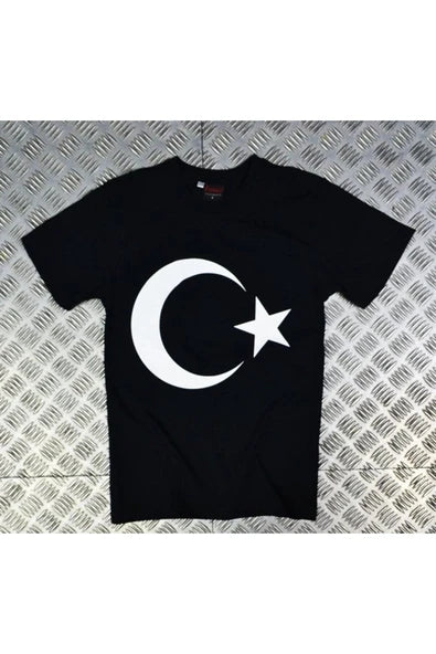 fame-stoned Erkek Ay Yıldız Baskılı T-shirt