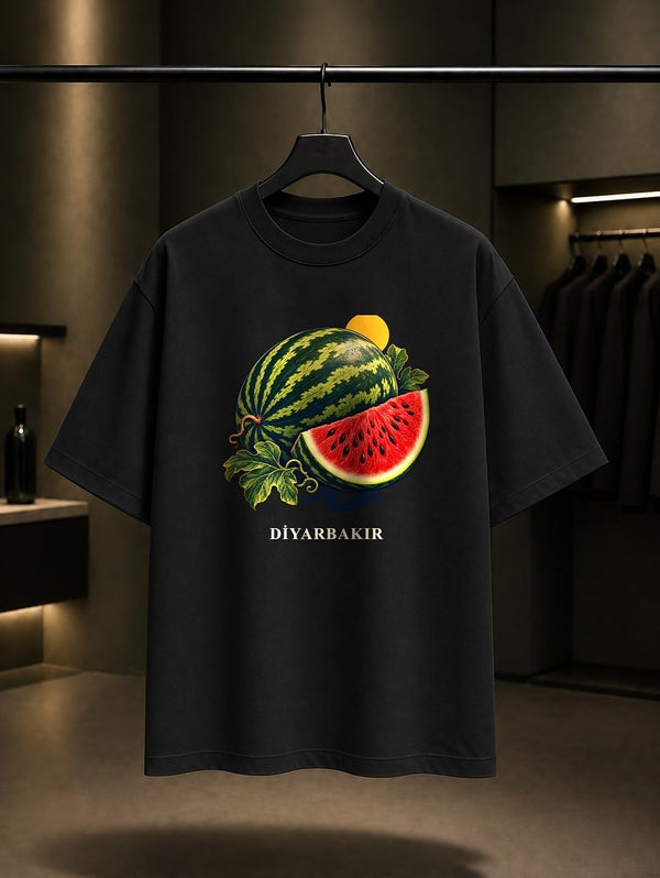Diyarbakır Surları ve Hevsel Bahçeleri baskılı siyah t-shirt