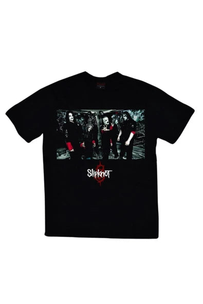 fame-stoned Slipknot Baskılı Unisex %100 Pamuk Siyah T-shirt