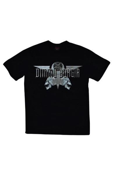 fame-stoned Dimmu Borgir Baskılı Unisex %100 Pamuk Siyah T-shirt