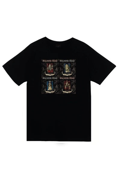 fame-stoned Machine Head Unisex %100 Pamuk Siyah T-shirt