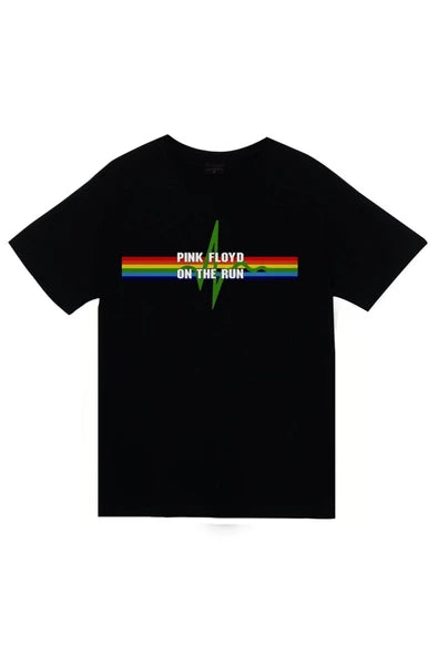 fame-stoned Pink Floyd Baskılı Unisex %100 Pamuk Siyah T-shirt