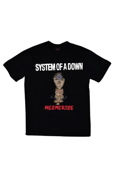 fame-stoned System Of A Down Unisex Baskılı Siyah %100 Pamuk T-shirt