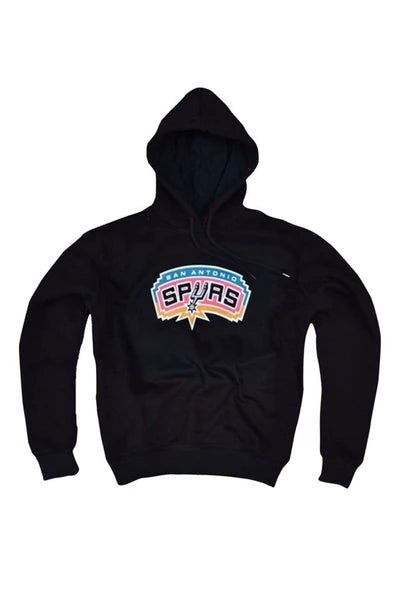 San Antonio Spurs Takım logosu baskılı lacivert kapüşonlu sweatshirt