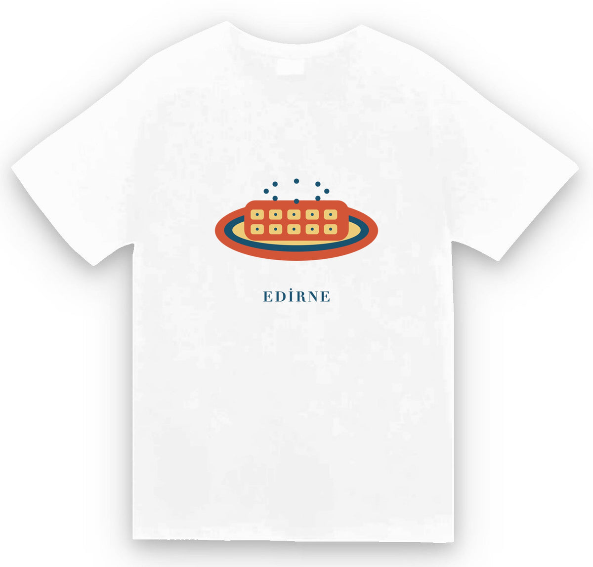 Edirne Devâ-i Misk Helvası baskılı beyaz t-shirt