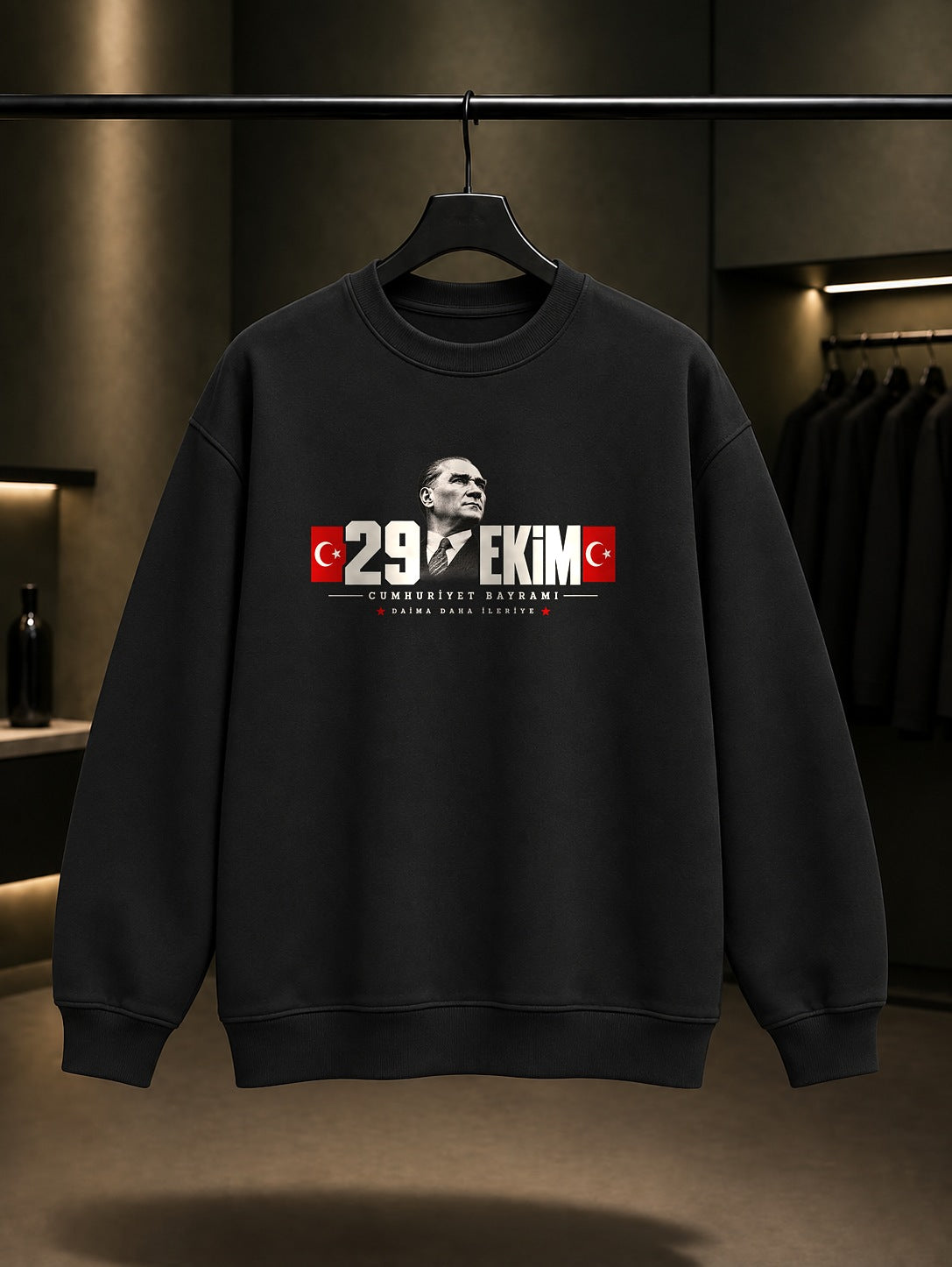 Numeric Lockup 29 Ekim sweatshirt, siyah