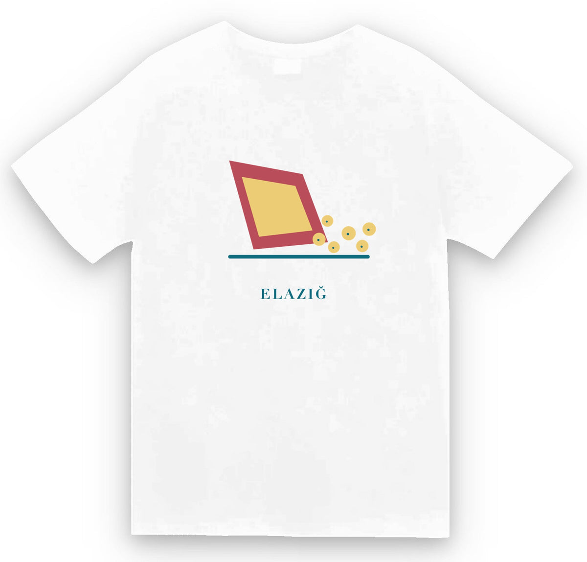 Elazığ Ağın Leblebisi baskılı beyaz t-shirt