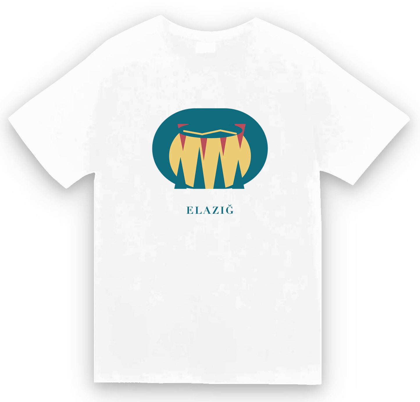 Elazığ Buzluk Mağarası baskılı beyaz t-shirt