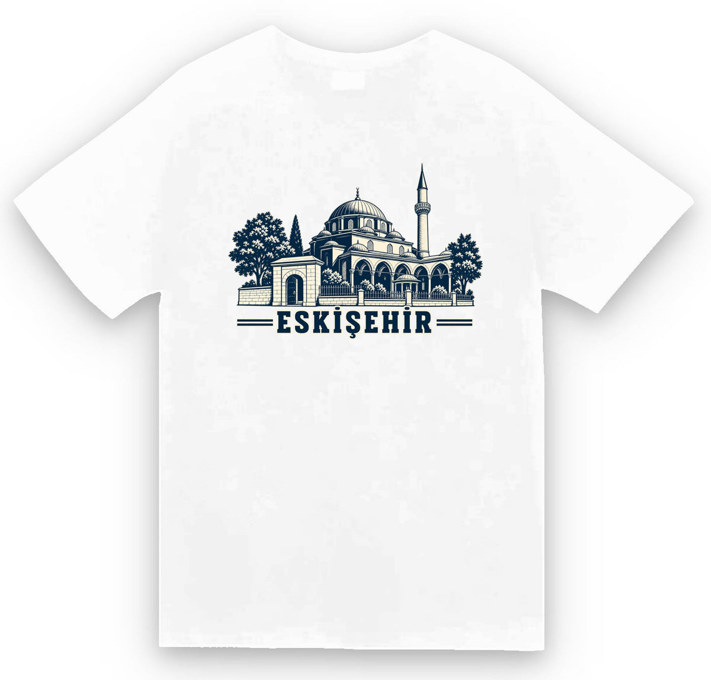 Eskişehir Kurşunlu Külliyesi baskılı beyaz t-shirt