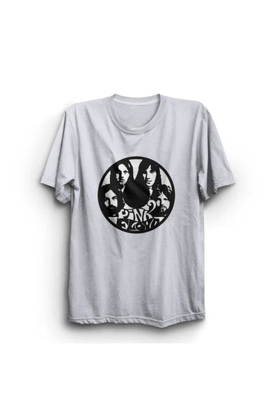 Pink Floyd baskılı gri tişört