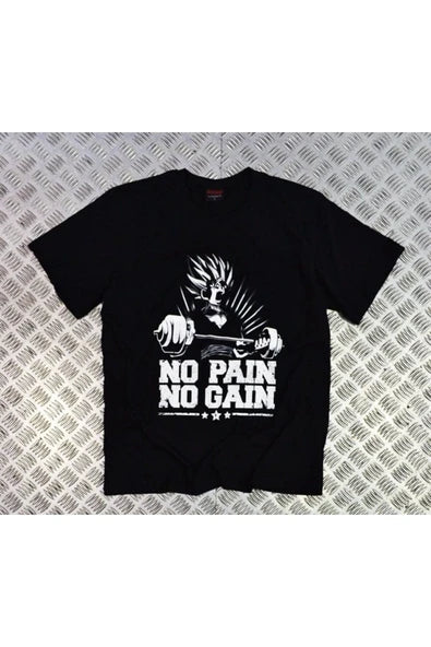 fame-stoned Siyah No Paın No Gaın Baskılı T-shirt