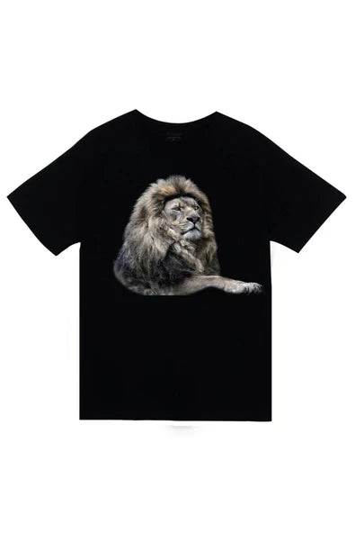 fame-stoned Aslan Baskılı T-shirt