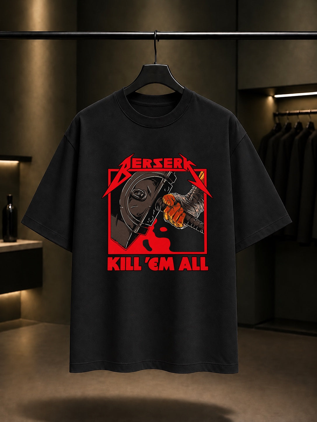 Berserk Kill Em All Tişört Siyah