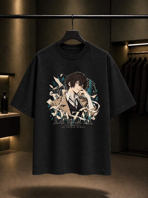 Bungou Stray Dogs Dazai No Longer Human Tişört Siyah
