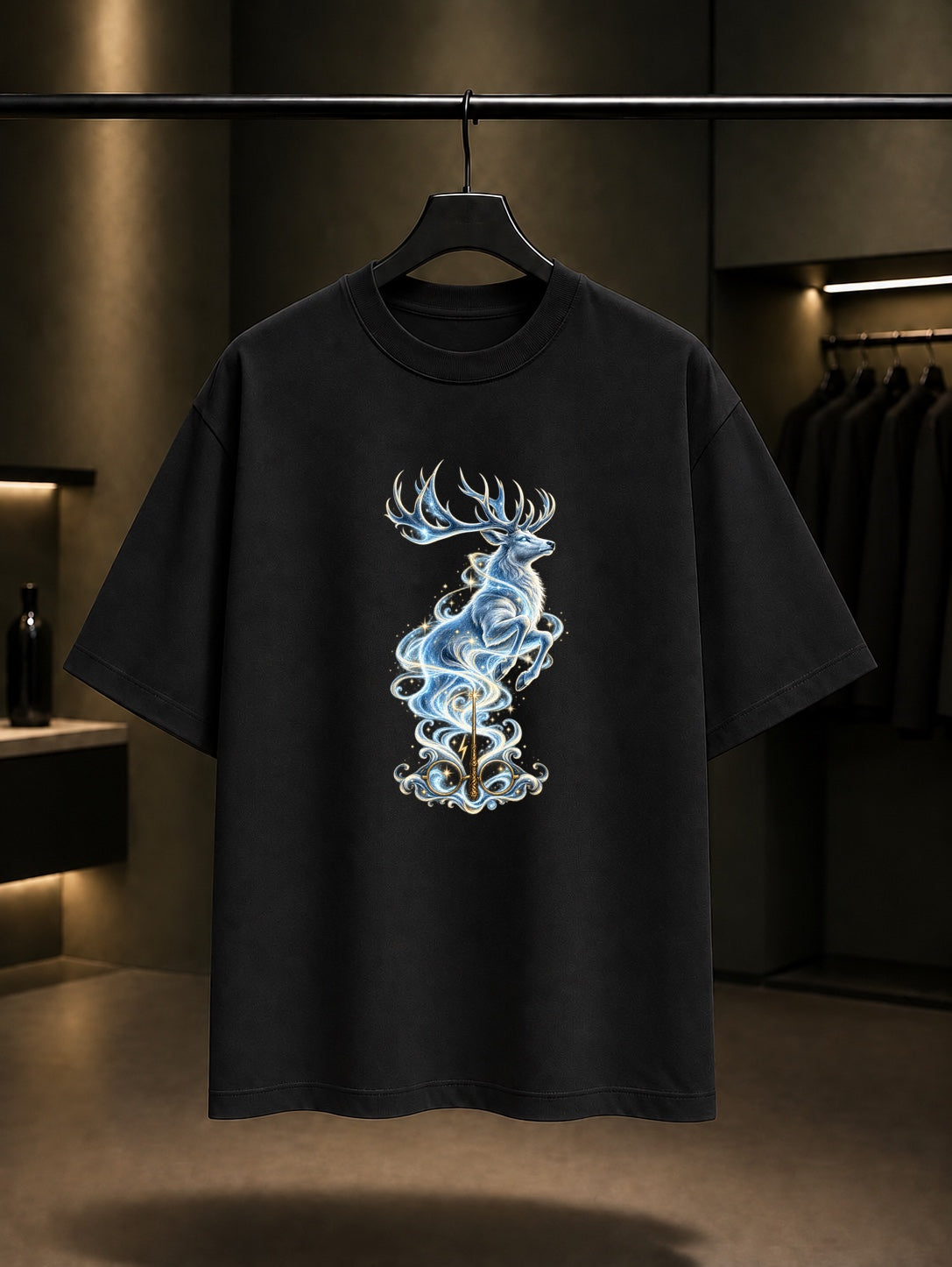Harry Potter Patronus Spell Tişört Siyah