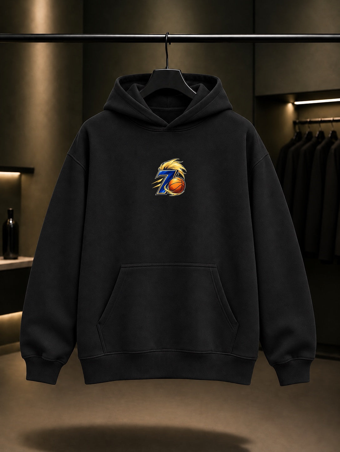 Kise Ryota Seven Ball Kapüşonlu Sweatshirt Siyah