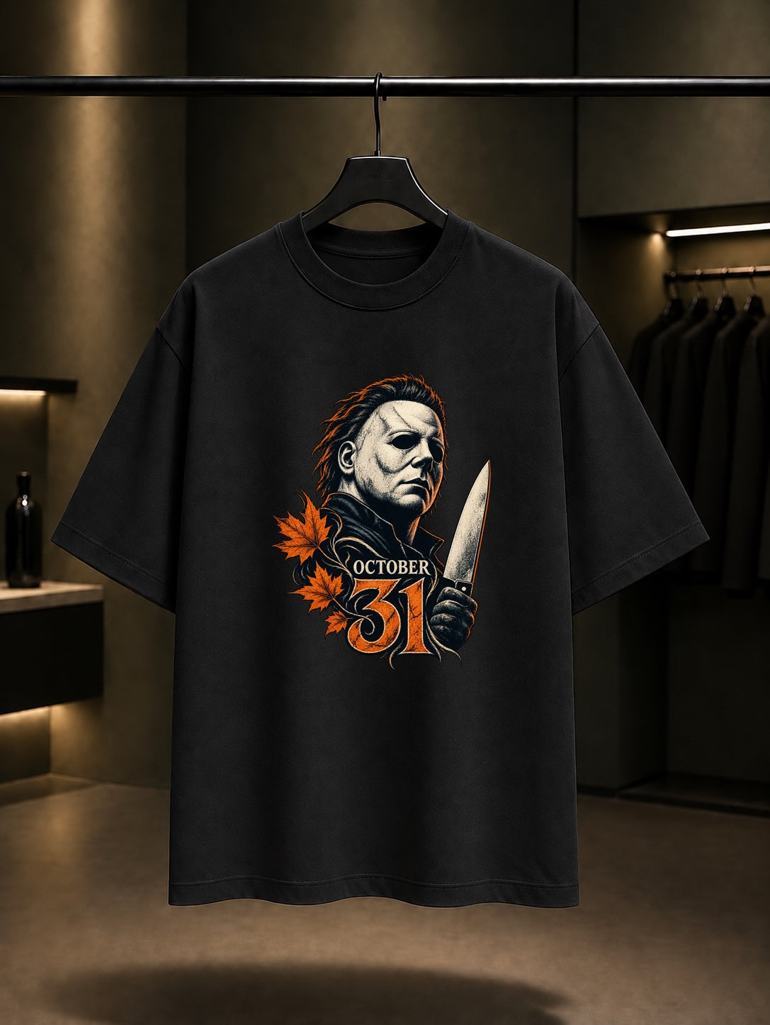 Michael Myers October 31 Tişört Siyah