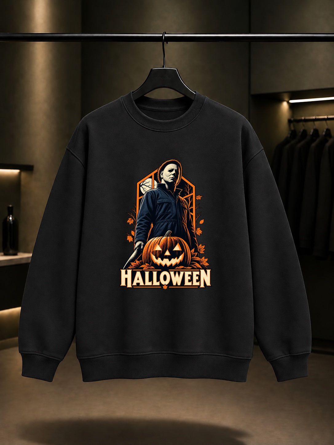 Michael Myers Halloween Shadow Sweatshirt Siyah