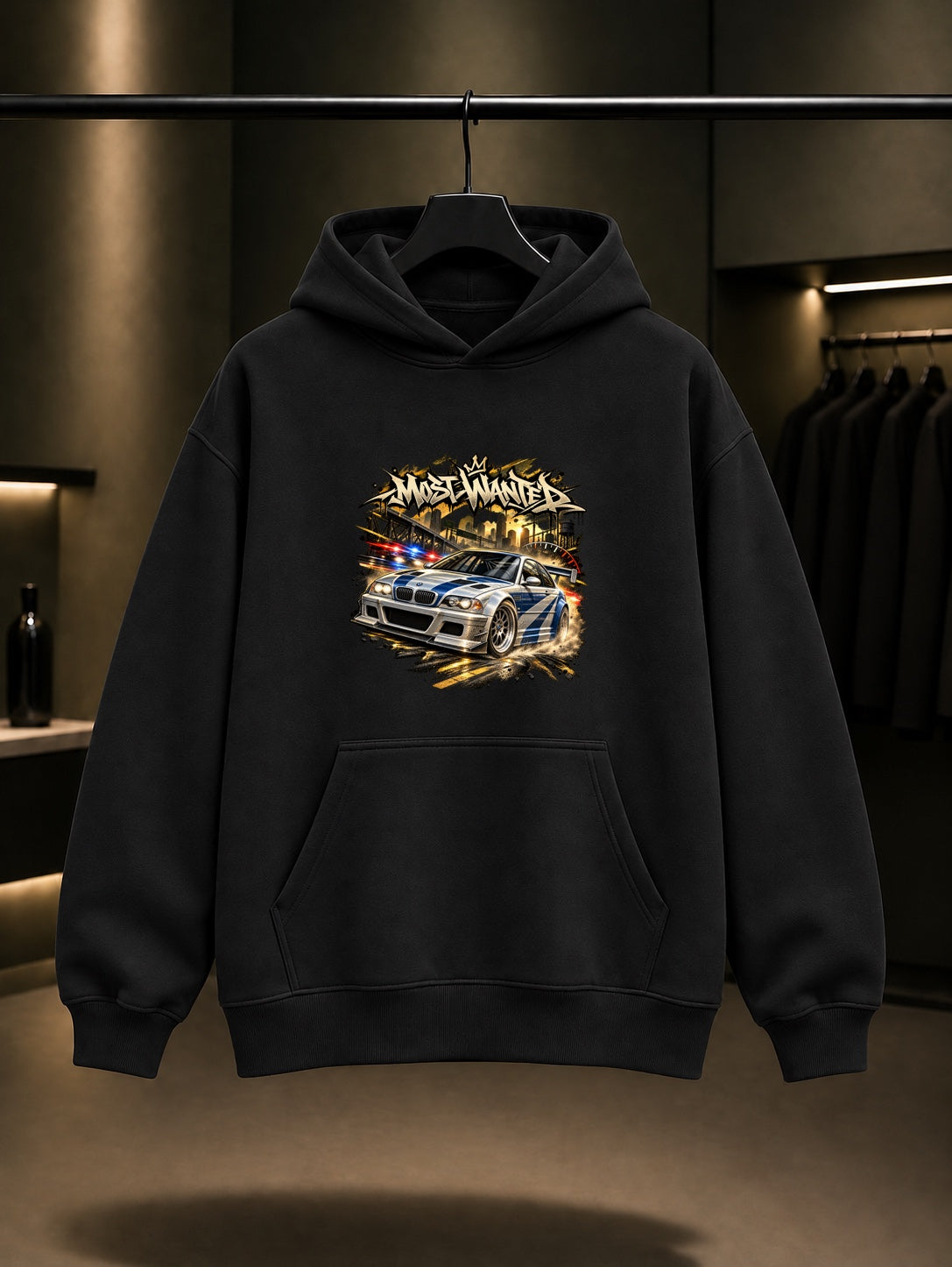 Most Wanted M3 GTR Heat Kapüşonlu Sweatshirt Siyah