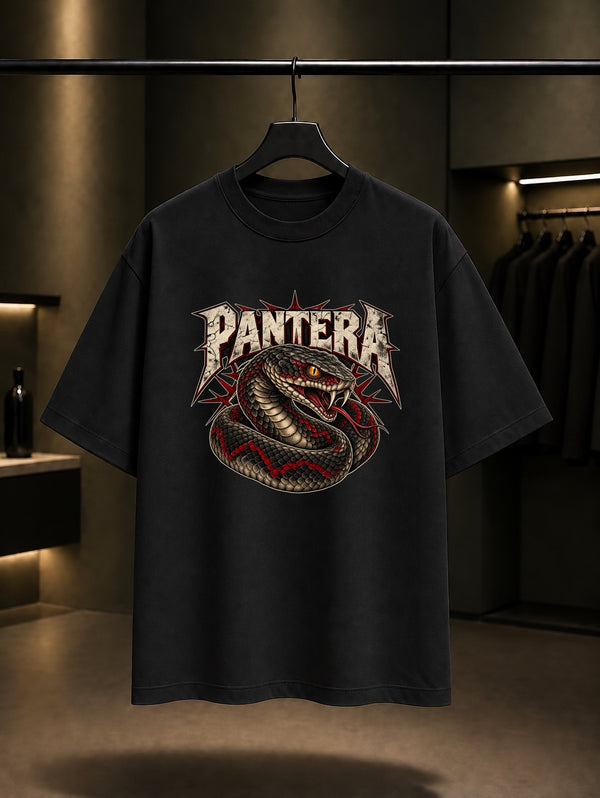 Pantera Snake Yılan Gözü Tişört Siyah