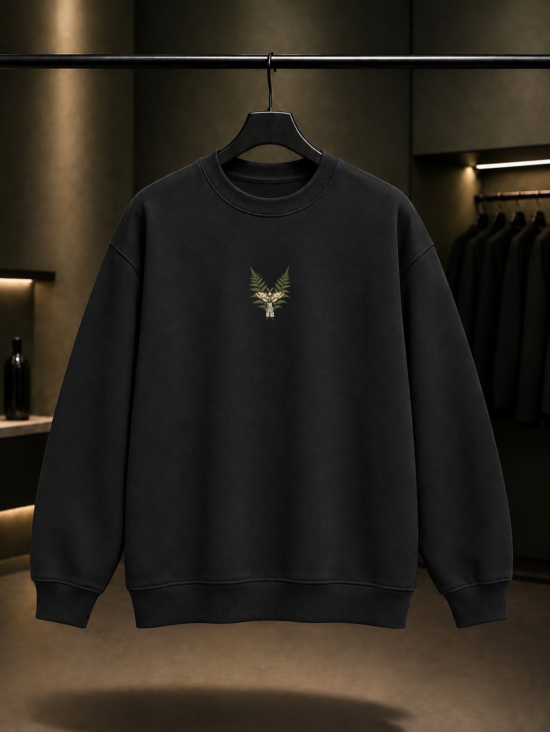 The Last of Us Mini Eğrelti ve Güve Sweatshirt Siyah