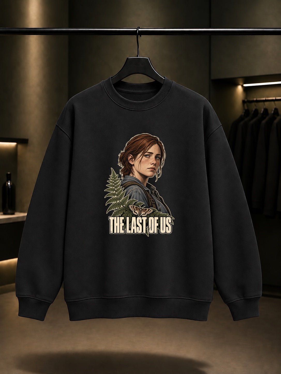 The Last of Us Ellie Portre Sweatshirt Siyah