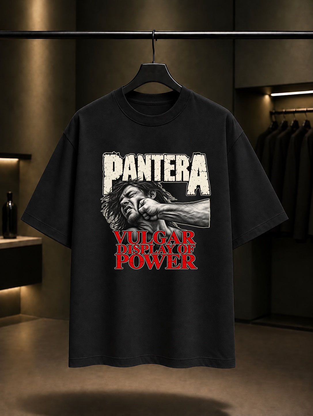 Pantera Vulgar Klasik Darbe Tişört Siyah