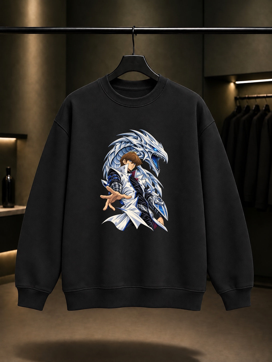 Yu-Gi-Oh Kaiba Dragon Duelist Sweatshirt Siyah