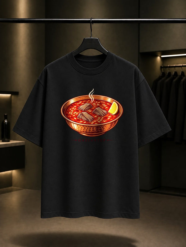 Gaziantep Beyran baskılı siyah t-shirt