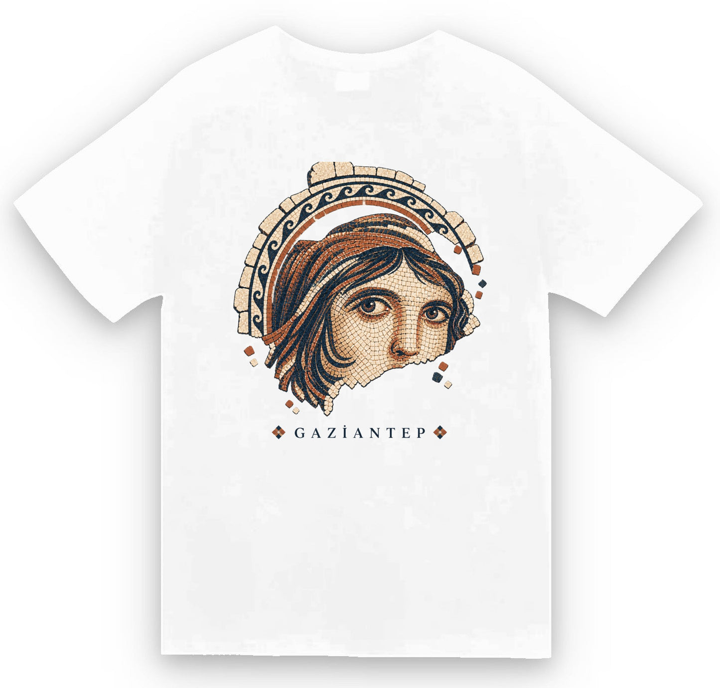 Gaziantep Zeugma Çingene Kızı baskılı beyaz t-shirt